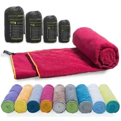 LightDry Reisehandtuch LightDry Reisehandtuch – Leichtes Mikrofaser-Sport und Strandhandtuch, Sport, Strand & Badehandtuch rot 80 cm x 160 cm