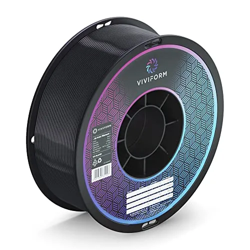 Viviform PLA+ Filament für 3D Drucker | 1kg Rolle | ∅1,75mm +/- 0,03mm | Schwarz, VF-PLA101, 1 Kg