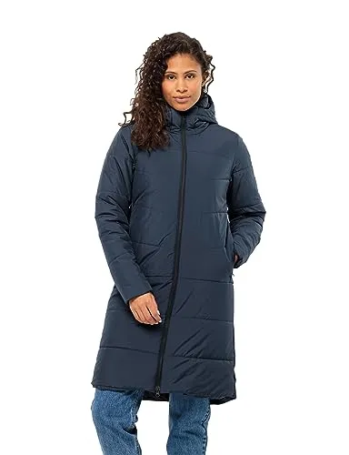 Jack Wolfskin Funktionsmantel DEUTZER COAT W blau S (36) - atmungsaktiv, wasserabweisend und ideal für Outdoor-Aktivitäten