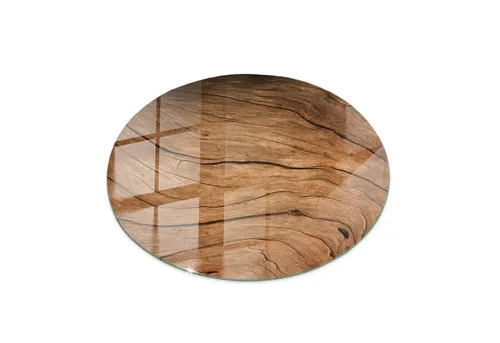 Tulup Tischplatte aus Glas mit natürlichem Holzmuster 50 cm x 50 cm - Elegante Tischplatte für Couchtische, bietet eine stilvolle Optik und hohe Stabilität. Ideal für jeden Wohnraum und vielseitig einsetzbar.