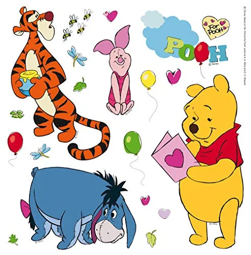 Disney Winnie Puuh Kinderzimmer Wandstickers, Wandtattoo junge, mädchen deko von AG Design 30 x 30 cm | DKS 1087