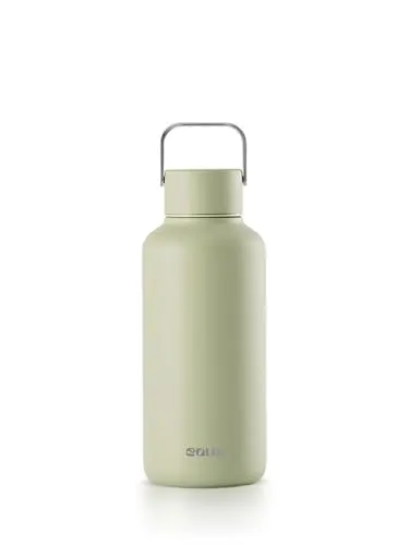 equa Thermobecher Wasserflasche EQUA Timeless - Trinkflasche aus hochwertigem Edelstahl, umweltfreundlich und ideal für heiße und kalte Getränke, Farbe: Matcha