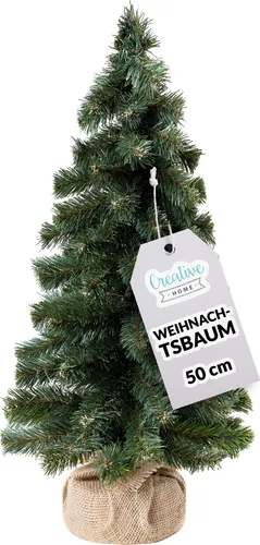 Creative Home Kleiner Weihnachtsbaum 50 cm | Künstlicher Weihnachtsbaum für Tisch & Büro - Künstlicher Weihnachtsbaum, 50 cm hoch, ideal für Tischdekoration und platzsparend. Hergestellt in der EU, nachhaltig und realistisch mit dichten Zweigen für eine festliche Stimmung.