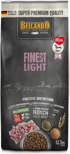 Belcando Finest Light 12,5 kg - Trockenfutter für kleine übergewichtige Hunde, protein- und fettarm für gesunde Gewichtsregulation