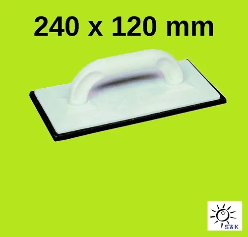 Reibebrett Länge 240 mm,120 Stärke 10 mm m. Zellgummiauflage Kunststoff