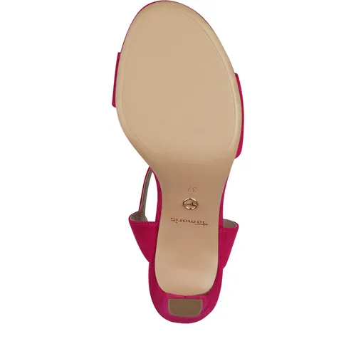 Tamaris Damen Sandale Sandalette Stoff weiche Haptik 1-28028-42, Größe:38 EU, Farbe:Pink