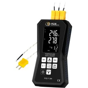 PCE T 394 - 4-Kanal-Thermometer mit Datenlogger, präzise Temperaturüberwachung von -210 bis 1370 °C und 32.000 Datensätzen