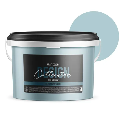 hochwertige Wandfarbe Pastell Blau edelmatt No.521 von Craft Colors®️ 5 L