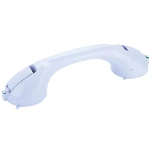 MSV Sicherheitshandgriff mit Sauganzeige 40x9,5x10cm, Plastik, Weiß, 40 x 9.5 x 10 cm, White