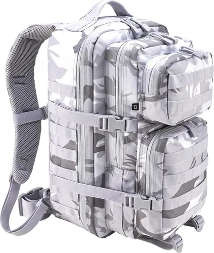 Brandit BD8008 US Cooper Backpack Large - Blizzard Camo - Rucksäcke mit MOLLE-System für individuelle Anpassung, 40 Liter Volumen, gepolsterte Schultergurte und praktische Fronttasche mit Organizer für optimalen Komfort und Funktionalität.