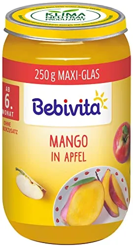 Bebivita Früchte Mango in Apfel, 6er Pack (6 x 250 g), Mittel