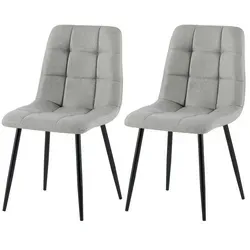 Küchen- und Esszimmerstühle Grau von CLP