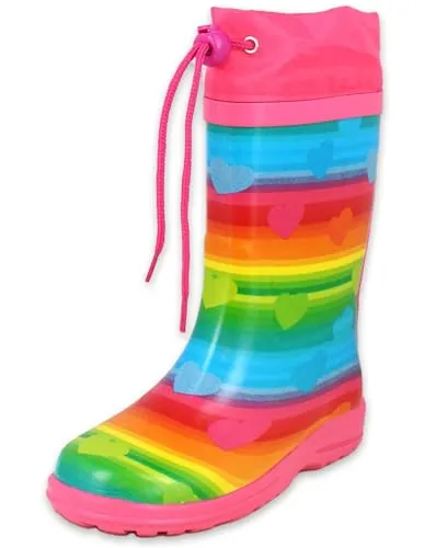 Beck Mädchen Regnbue Gummistiefel, Mehrfarbig, 26 EU - Gummistiefel aus strapazierfähigem Synthetik, ideal für nasse Tage und sorgenfreies Spielen im Freien.