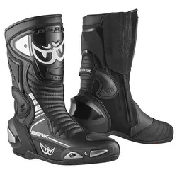 Berik Race-X EVO Motorradstiefel, schwarz, Größe 48 für Männer - Hochwertige Motorradstiefel mit Lederstretch für optimalen Komfort und Bewegungsfreiheit. Die rutschfeste Sohle sorgt für sicheren Halt. Ideal für jeden Motorradfahrer.