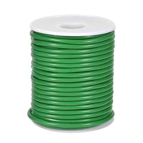 LUXECOVE Pflanzenbinder 3,5 mm x 20 m, bindedraht grünv, draht zum Kranz binden, grüner Pflanzendraht, Gartendraht, Gartenpflanzen-Befestigungsdraht, geeignet für Kletterrandrosen, Pflanzenstütze