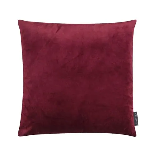 MAGMA Samt Uni Kissenbezug 40x40 cm in rot von Magma