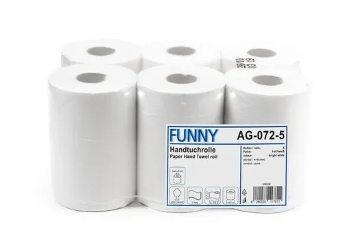 Funny Handtuchrolle 2-lagig hochweiß - Haushaltsrollen, Folien & Papier – 100% Zellstoff für optimale Reißfestigkeit, ideal für markenfreie Spendersysteme und hygienisches Trocknen der Hände.