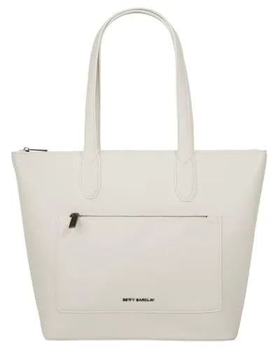 Betty Barclay Shopper Damen 022008 weiß - Elegante Handtasche mit minimalistischer Ästhetik, 1 Hauptfach mit Reißverschluss und praktischem Smartphonefach für den modernen Alltag.