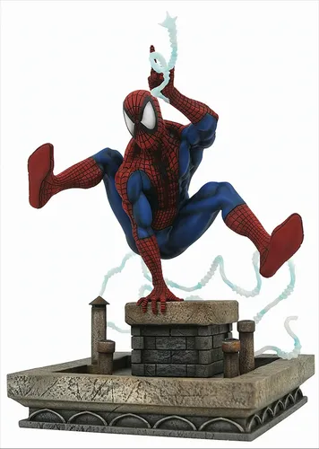 Spider-Man 90s PVC Figur - Model Statuen, hochwertiges PVC Diorama und offizielles Lizenzprodukt von Diamond Select Toys für Sammler und Fans.