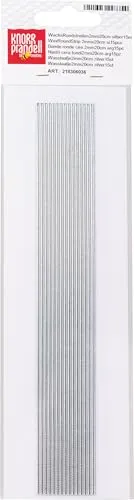 KnorrPrandell 8306036 Wachsstreifen, 2 mm / 20 cm, silber
