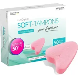 JOYDIVISION Soft-Tampons normal | 50 Stück | Fadenlose Tampons für Sport und Schwimmen - Genießen Sie Freiheit und Komfort mit JOYDIVISION Soft-Tampons. Ideal für aktive Frauen, bieten sie maximale Diskretion und Bewegungsfreiheit – perfekt für Sport und Schwimmen.
