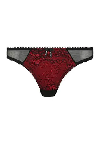 Jette String Tanga Versailles rot-schwarz Größe 32-34