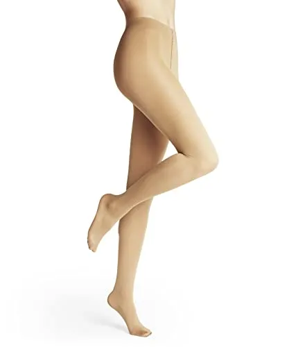 FALKE Damen Strumpfhose Seidenglatt 40 DEN W - Hochwertige halb-blickdichte Strumpfhose mit weichem Material und nahtloser Ferse; ideal für festliche Anlässe und den Alltag; perfekt für Ballerinas und Pumps.