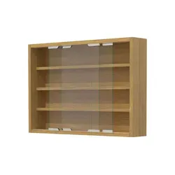 VCM Glasvitrine Agisa M - Hängend mit 3 Fachböden - Glasvitrine in Buche, ideal zur stilvollen Präsentation Ihrer Schmuckstücke. Mit 2 Schiebetüren aus ESG-Sicherheitsglas schützt sie vor Staub und Schmutz.