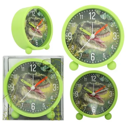 Dino World lautloser Dinosaurier Wecker - Uhr mit Lichtfunktion