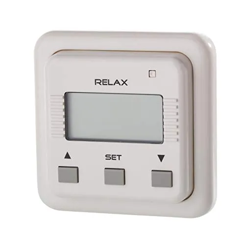 Relax Zeitschaltuhr SIMU für Rolladenmotor, ultraweiß - Zeitschaltuhr für Rolläden mit Tages-, Wochen- und Urlaubsprogramm, ideal für automatisierte Lichtsteuerung und energieeffiziente Nutzung, Made in Germany