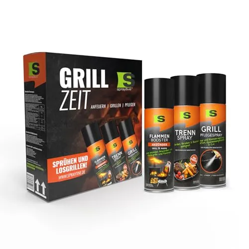 Spraytive Grillzeit BBQ Geschenkset – Perfektes Grillzubehör für Männer - Erlebe das Grillen neu mit dem Spraytive Grillanzünder und Trennspray! Einfach sprühen, anzünden und genießen. Ideal für unvergessliche Grillmomente – Made in Germany.