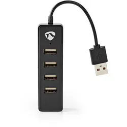 Nedis USB-Hub - USB-A Stecker, 4x USB A Female, 4-Port ports, USB 2.0, Stromversorgung über USB