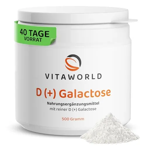 D(+) Galactose Pulver 500g - Energiequelle für das Gehirn - Heimkino, TV & Video Zubehör - Hochreines Galactose Pulver, ideal als Einfachzucker für mehr Energie und ohne unerwünschte Zusätze, perfekt für die tägliche Ernährung.