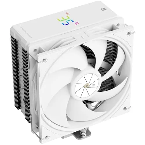 Thermalright Assassin X 120R Digital White CPU Kühler Luft mit 4X6mm HeatPipes, Digital Screen Top Cover, PWM Lüfter Kühlkörper CPU Kühler, 151mm hoch,für AM5 und Intel LGA1700/1851/1150/1151/1200