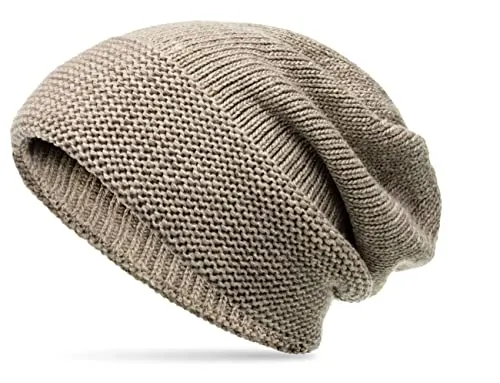 Caspar MU214 Elegante Damen Winter Beanie Mütze gefüttert, Farbe:Taupe, Größe:Einheitsgröße