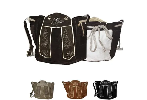 German Wear Trachtentasche GW2100, elegante Dirndltasche für Damen - Stilvolle Trachtentasche aus echtem Velourleder in 4 Farben. Mit Trachtenknöpfen und verstellbarem Träger. Praktische Klettverschlusstaschen und aufwendige Trachtenstickerei machen sie zum Blickfang.