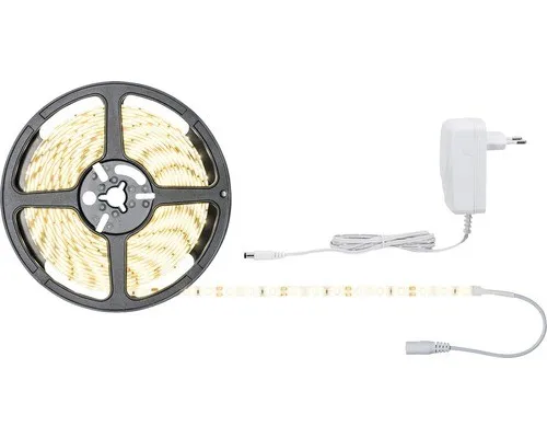 Paulmann 78972 SimpLED Strip Set 5 m LED Stripe - LED Streifen mit 3000 K warmweißem Licht, perfektes Komplettset für einfache Montage und stimmungsvolle Beleuchtung in jedem Raum.