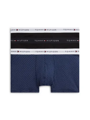 Tommy Hilfiger Underwear Trunk (3-St) Schwarz XL (54) - Bequeme und körpernahe Passform mit elastischem Bund. Ideal für den täglichen Gebrauch, in hochwertiger Baumwoll-Elasthan-Mischung für optimalen Tragekomfort.