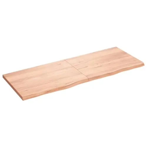 Massivholz Eiche Wandregal Hellbraun 160x60 cm - Regale & Aufbewahrung – Stilvolles Wandregal aus behandeltem Eichenholz, perfekt für eine warme Wohnatmosphäre und einfache Montage.