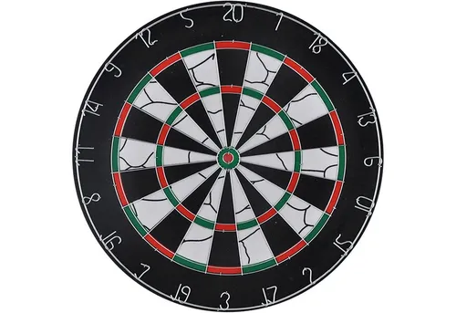 Sport-Knight® Dartscheibe Deluxe, beidseitig beflockt, inklusive 6 Dartpfeilen