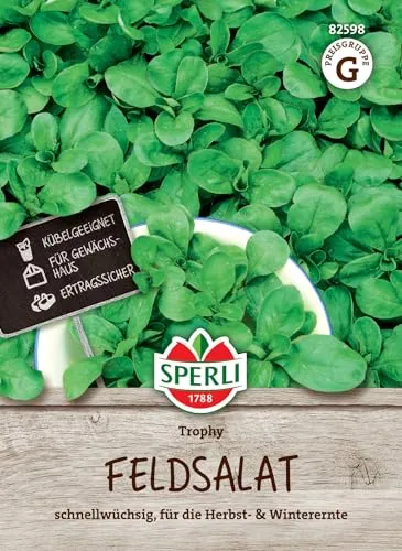 Sperli Feldsalatsamen Trophy – Winterfester Salat, Gemüsesamen für gesunden Feldsalat, Resistent und Frostfest, Ideal für Herbst- und Winterernte, Samen für Gemüseanbau, Salatsamen für Gärten
