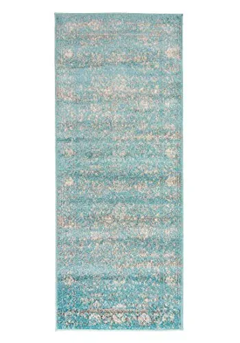 Mazovia Vintage Teppichläufer Türkis in blau von Mazovia
