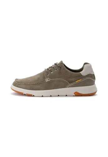 camel active Herren Schnürschuh aus Leder Hellkhaki - Herren-Sneaker mit herausnehmbarem Fußbett für Flexibilität und Phylonsohle für ein leichtes Laufgefühl. Ideal für stilbewusste Männer.