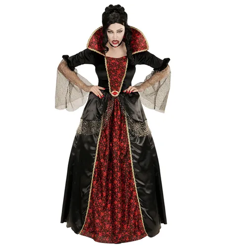 Vampirin Kleid mit Reifunterrock Gr. L Vampirkostüm Kostüm Halloween Deko Grusel