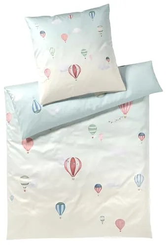 Elegante Bettwäsche Selection - 135x200 cm + 80x80 cm natur - Bettwäsche aus Comfort Satin mit bunten Blütenmotiven, pflegeleicht und hautfreundlich. Nachhaltig produziert in Bielefeld, OEKO-TEX zertifiziert für unbedenkliche Materialien.