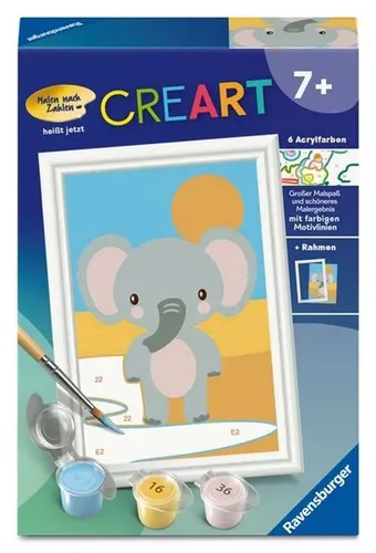CreArt Süßer Elefant - Malen nach Zahlen von Ravensburger