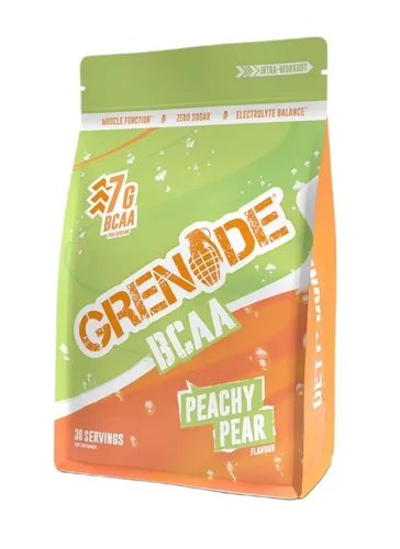 Grenade Perzik Peer BCAA 390G - Verzweigtkettige Aminosäuren - 100 % Molkenproteinmischung zur Unterstützung von Muskelwachstum und Erreichung Ihrer Proteinziele. Ideal für Post-Workout-Ernährung und Smoothies.