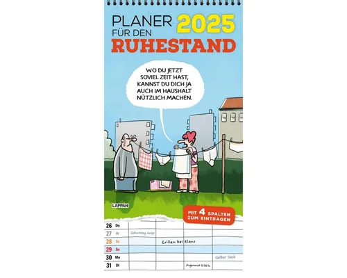 Lappan Verlag Tischkalender Planer für den Ruhestand 2025.