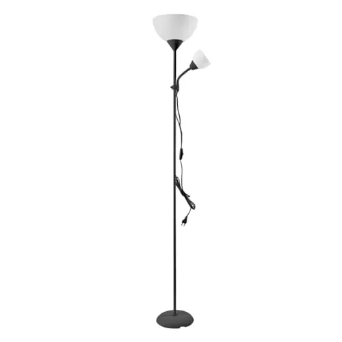 Virone URLAR Stehleuchte 175 cm max 25W E27 max 40W E14 4(Schwarz)