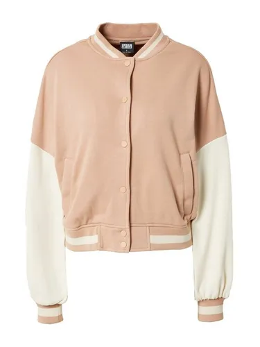 Urban Classics Damen TB6003 Oversized 2 Tone College Terry Jacket - Funktionsjacke mit sportivem College Look, oversized Schnitt und Druckknopf-Verschluss für lässigen Stil und hohen Tragekomfort.